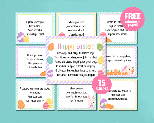 Editable Easter Egg Treasure Hunt, Kids Easter Activities
