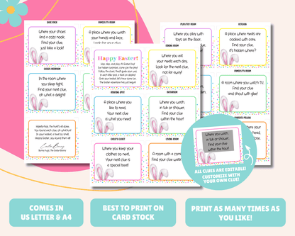 Editable Easter Egg Treasure Hunt, Kids Easter Activities