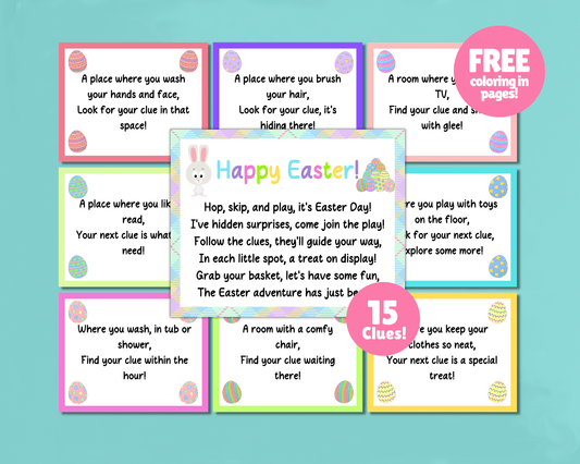 Editable Easter Egg Treasure Hunt, Kids Easter Activities