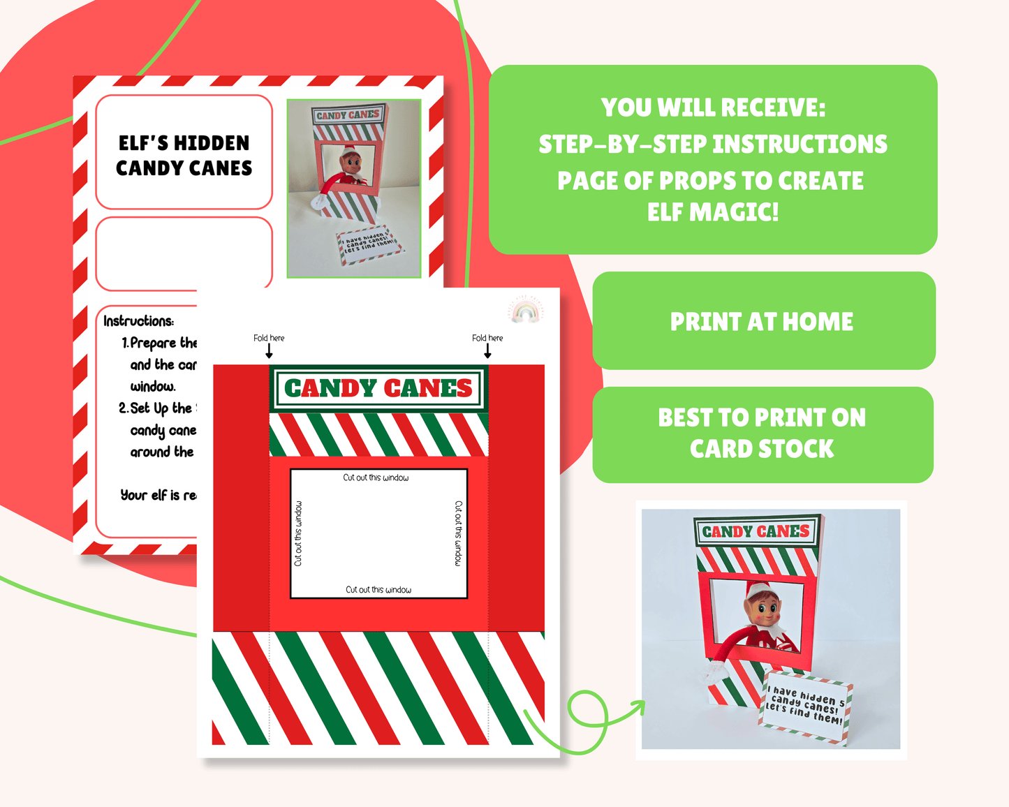 Elf Candy Candy Stand Set