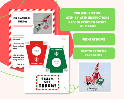 Elf Snowball Toss Prop