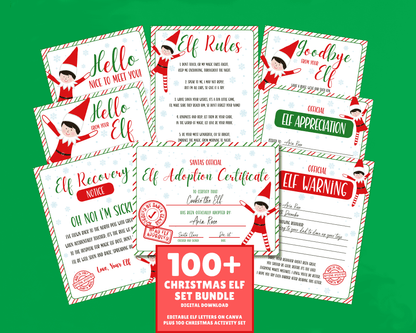 EDITABLE Elf Letter Set