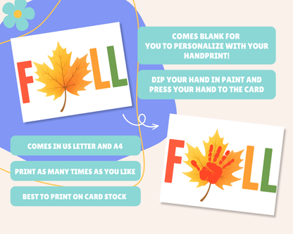 Fall Leaf Handprint Craft