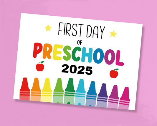 First Day of Preschool 2025 Certificate