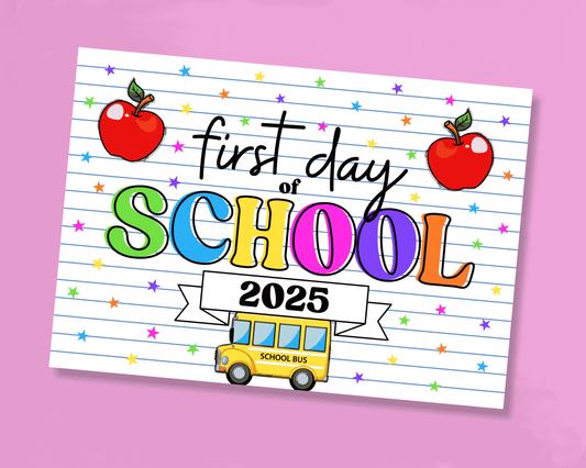 First Day of School 2025 Certificate