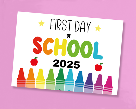 First Day of School 2025 Certificate