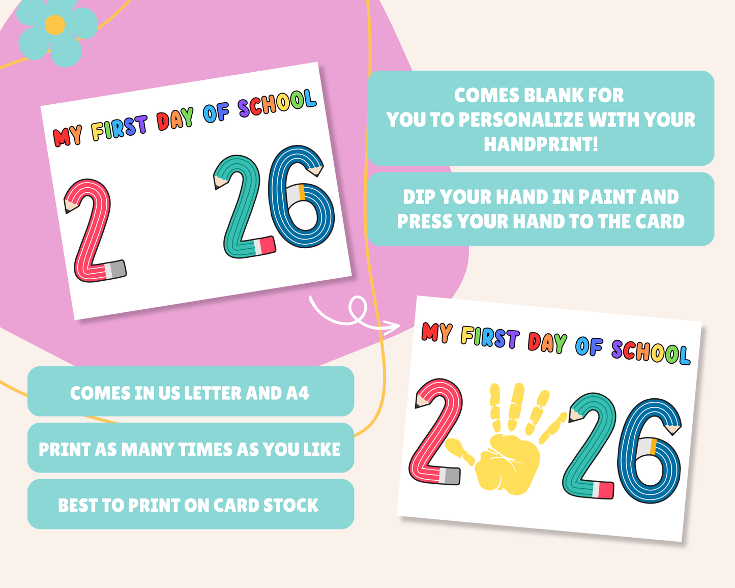 First Day Of School Handprint Craft