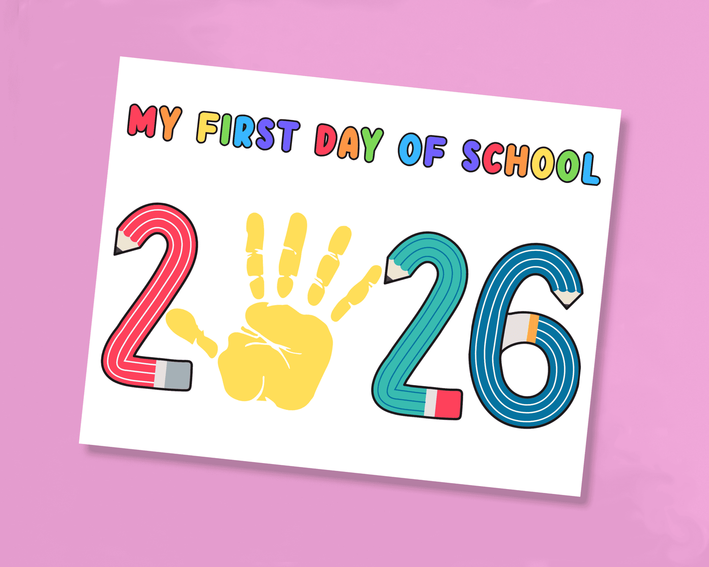 First Day Of School Handprint Craft