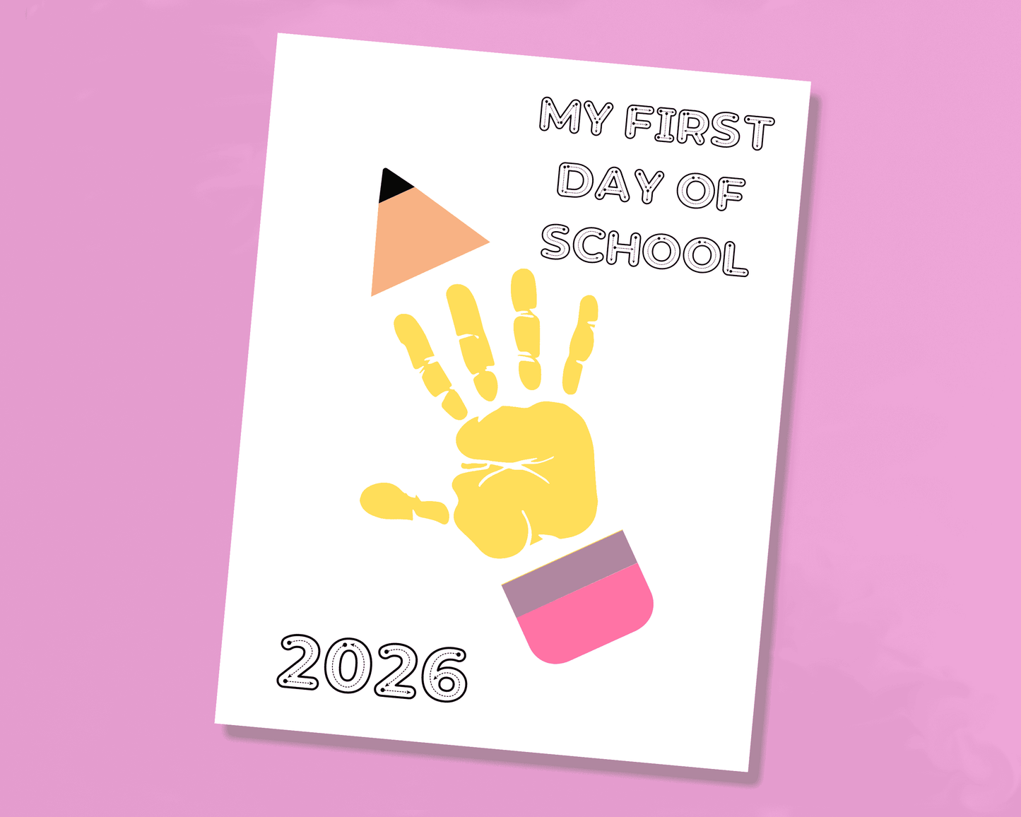 First Day Of School Handprint Craft
