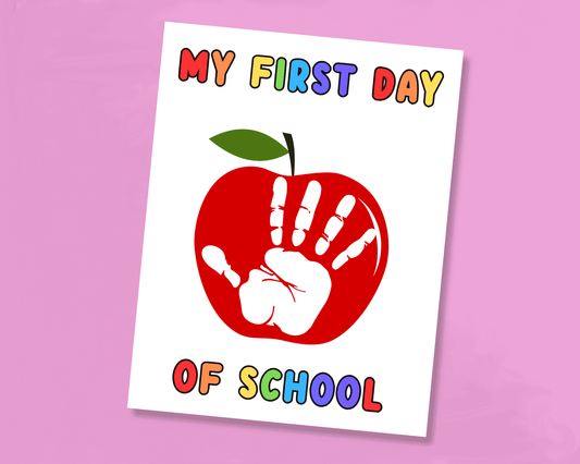 First Day Of School Handprint Craft