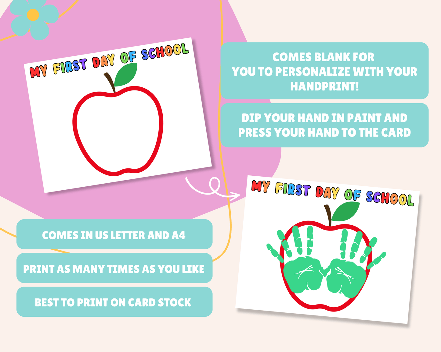 First Day Of School Handprint Craft