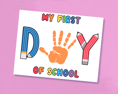 First Day Of School Handprint Craft