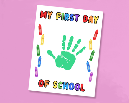 First Day Of School Handprint Craft