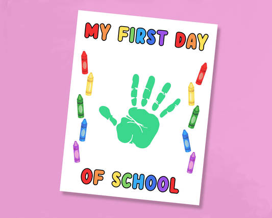 First Day Of School Handprint Craft