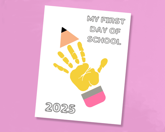 First Day Of School Handprint Craft