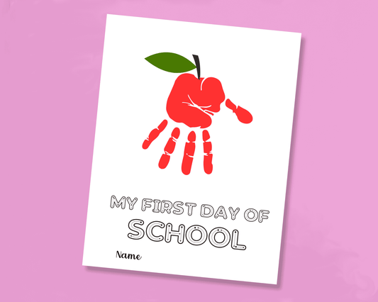 First Day Of School Handprint Craft