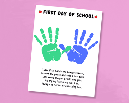 First Day Of School Handprint Craft