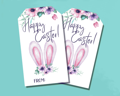 Editable Easter Gift Tags, Printable Easter Basket Tags
