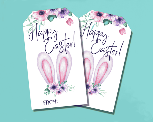 Editable Easter Gift Tags, Printable Easter Basket Tags