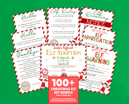 EDITABLE Girl Elf Letter Set
