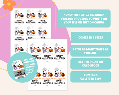 Boo Ghost Pumpkin Halloween Gift Tags