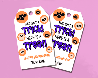 Trick or Treat Halloween Gift Tags