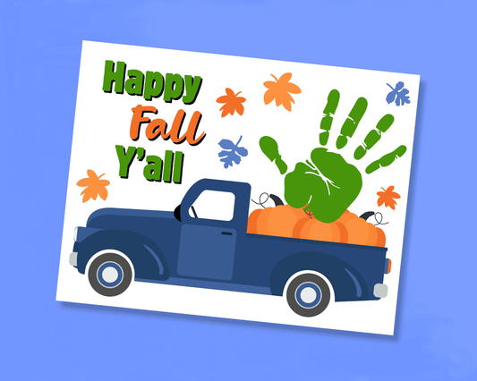 Happy Fall Y'all Handprint Craft