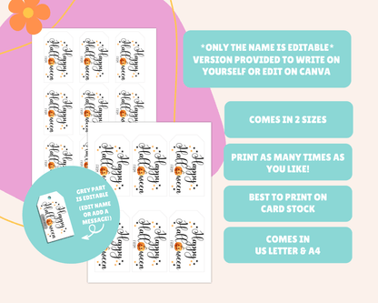 Happy Halloween Pumpkin Gift Tags