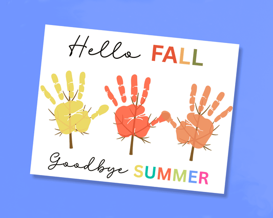 Hello Fall Leaf Handprint Craft