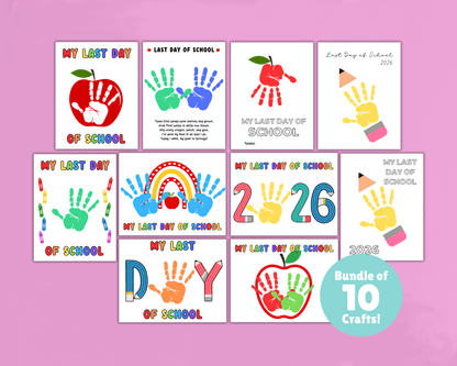 Last Day Of School Handprint Craft Bundle