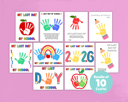 Last Day Of School Handprint Craft Bundle