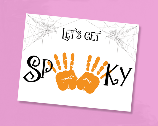 Lets Get Spooky Halloween Handprint Craft
