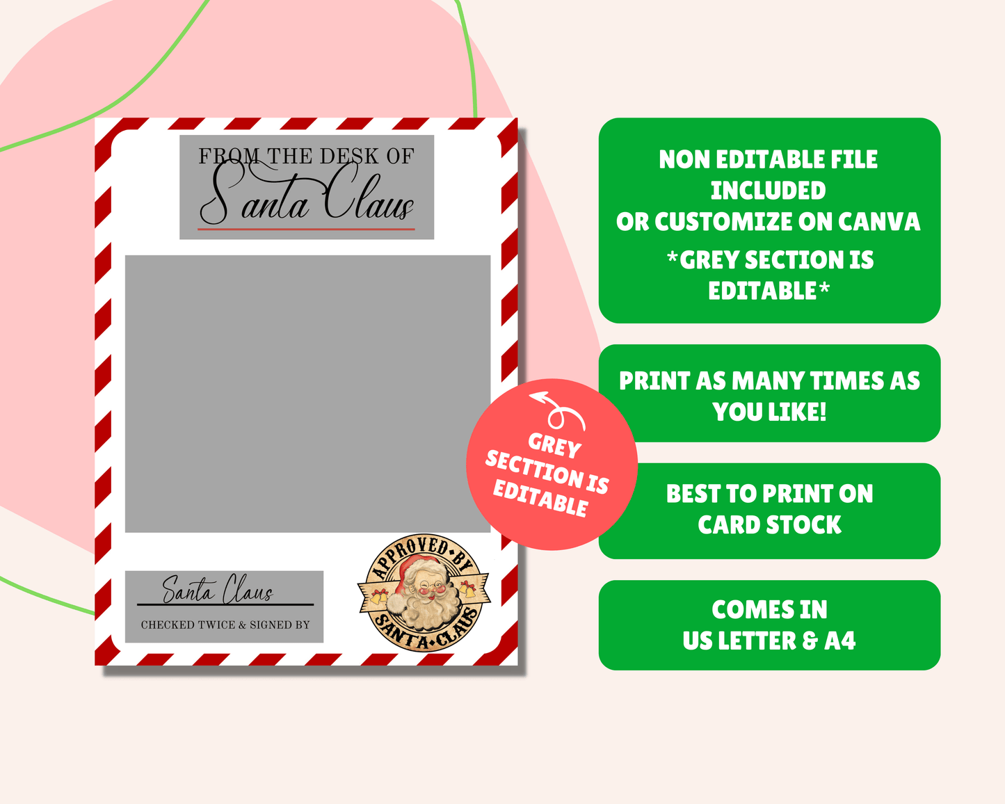 EDITABLE Letter to Santa