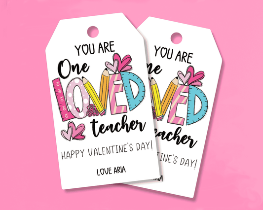 Editable Teacher Appreciation Valentine Gift Tags for Kids Classroom Valentine