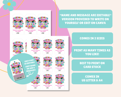 EDITABLE Last Day of School Gift Tag