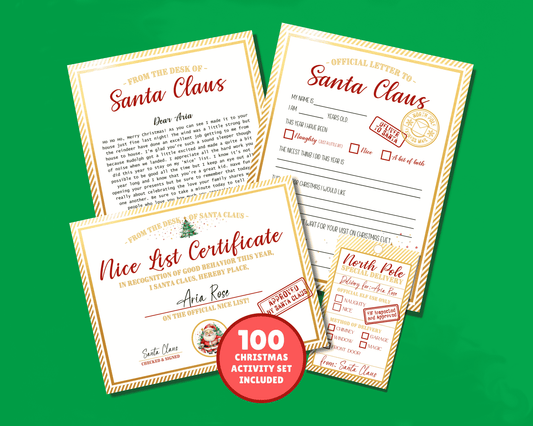 EDITABLE Santa Letter Set