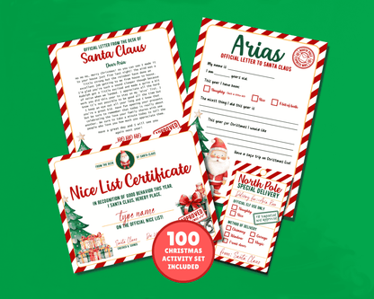 EDITABLE Santa Letter Set