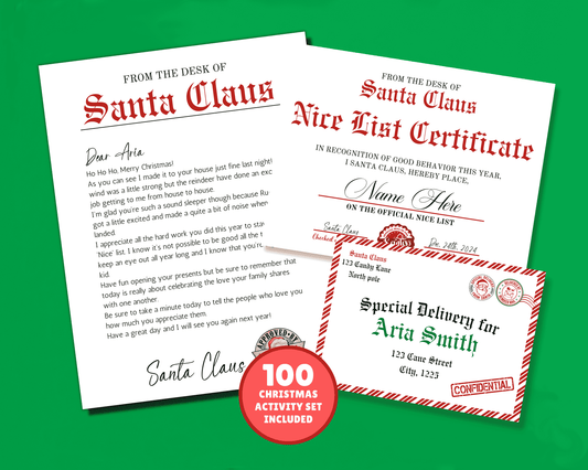 EDITABLE Santa Letter Set