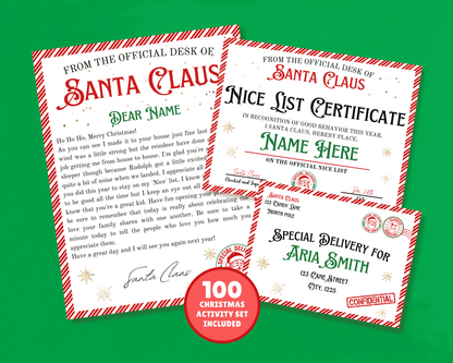 EDITABLE Santa Letter Set