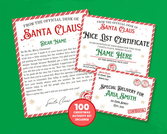 EDITABLE Santa Letter Set