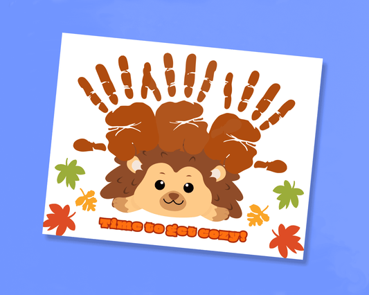 Time to get Cozy Hedgehog Handprint Craft