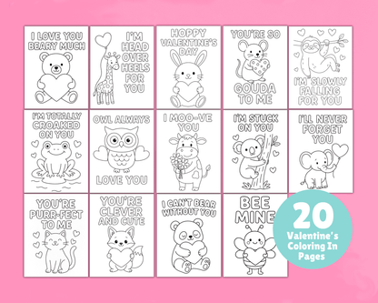 Valentine's Coloring In Page Bundle