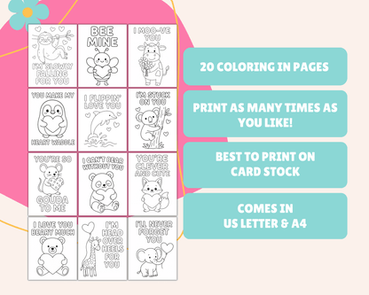 Valentine's Coloring In Page Bundle