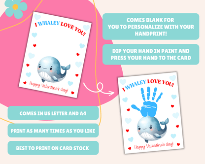 Valentine's Handprint Art Craft Bundle for Kids