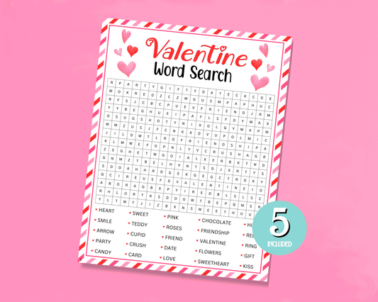 Valentine Word Search Game