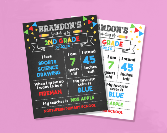 EDITABLE Chalkboard Back to School Sign