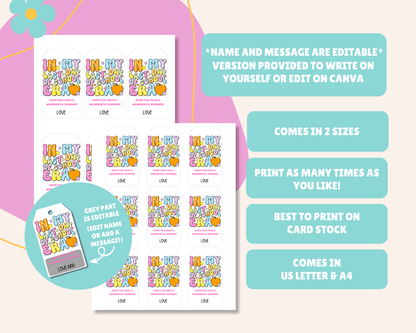 EDITABLE Last Day of School Gift Tag
