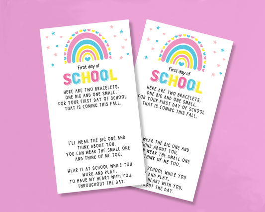 EDITABLE Mommy and Me Bracelet Tag