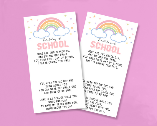 EDITABLE Mommy and Me Bracelet Tag
