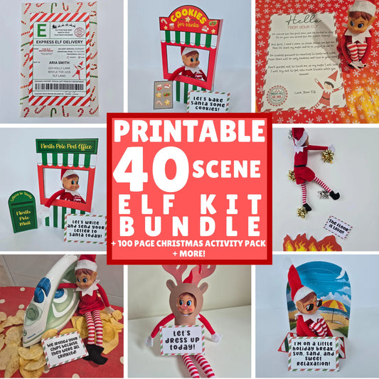 40 Scenes Easy Printable Elf Kit